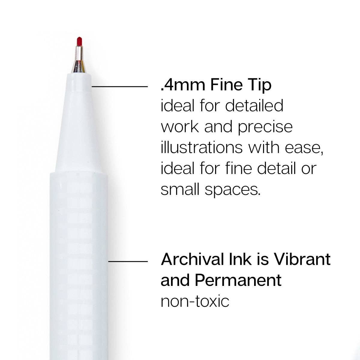 Markers - Fine Line Pens - Archival Water-Based Ink - 24 Colors