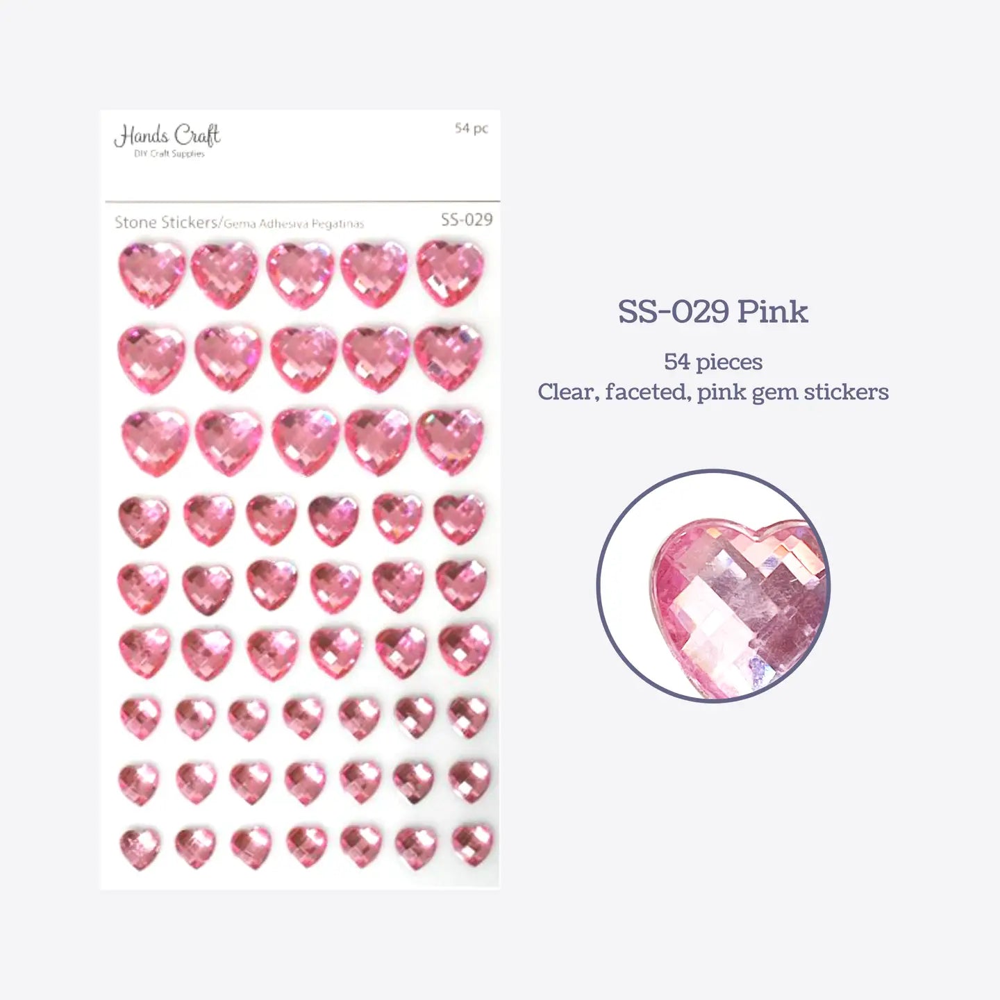 Stickers - Heart Shaped Rhinestone Sticker