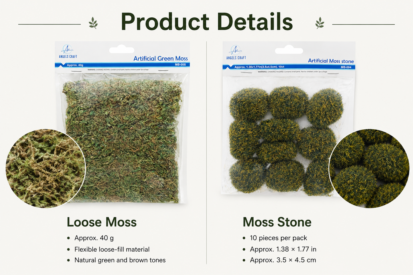 Moss - Artificial Green Loose Moss