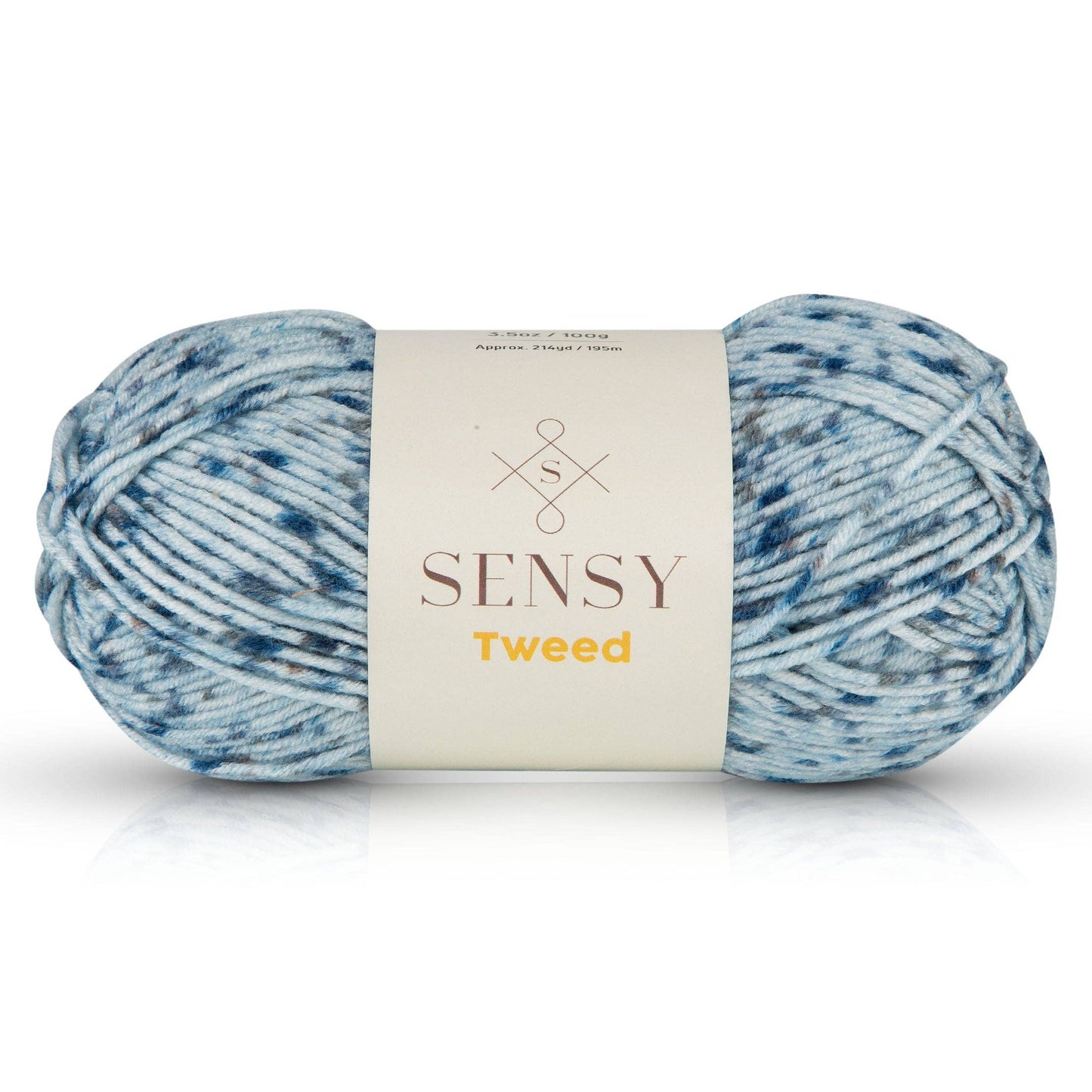 Yarn - Sensy Tweed Yarn, 3.5 oz, 214 Yards, Gauge 4 Medium: Blue