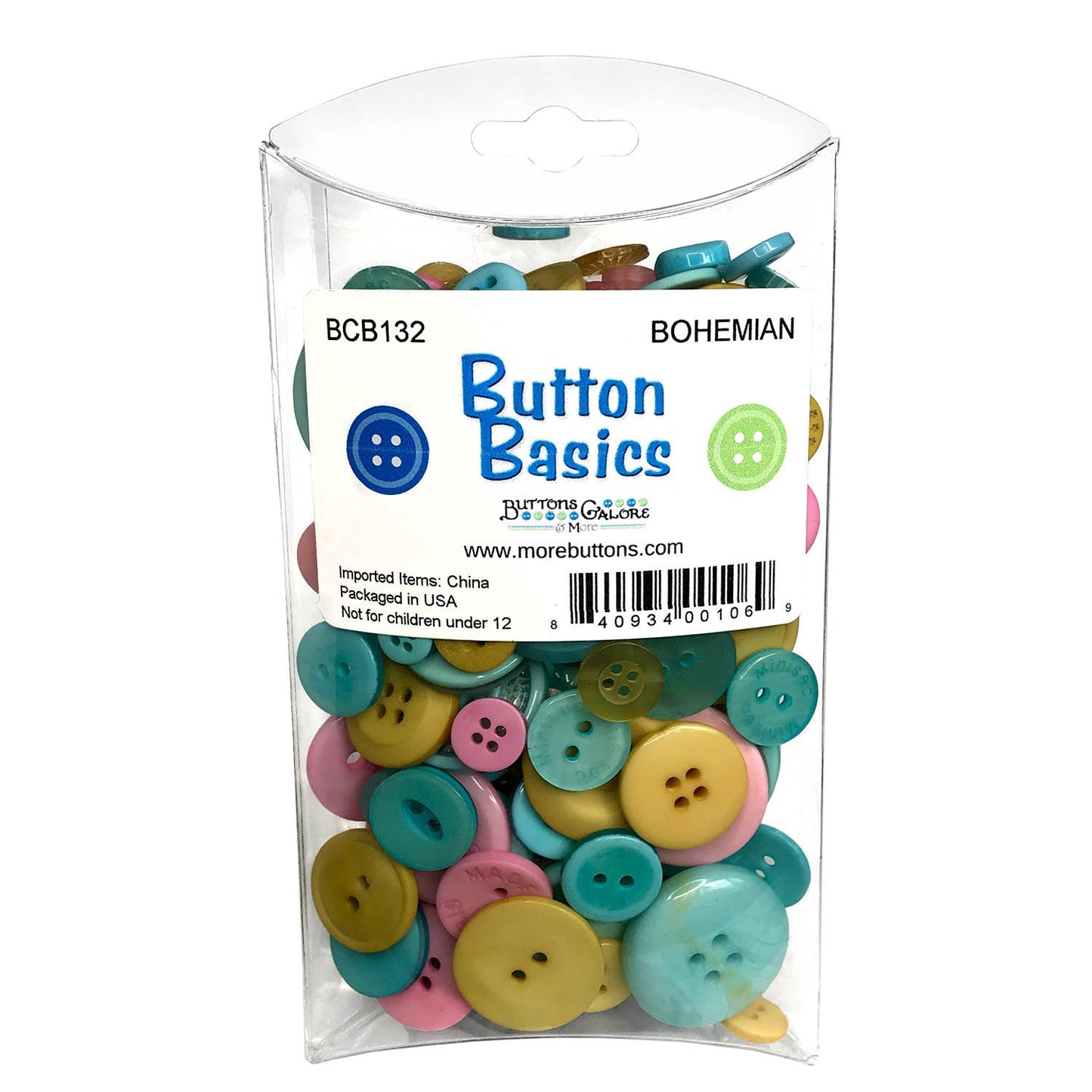Buttons - Colorful Craft & Sewing Buttons - Bohemian Style