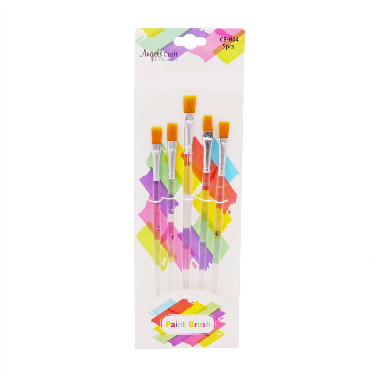 Paint Brush - Set, 5 Brushes Filbert