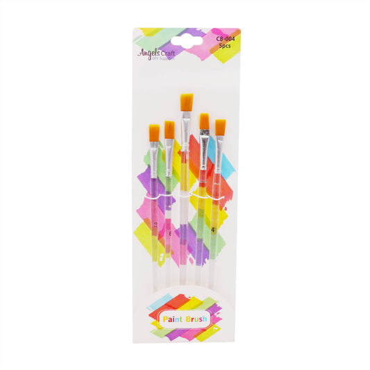 Paint Brush - Set, 5 Brushes Flat