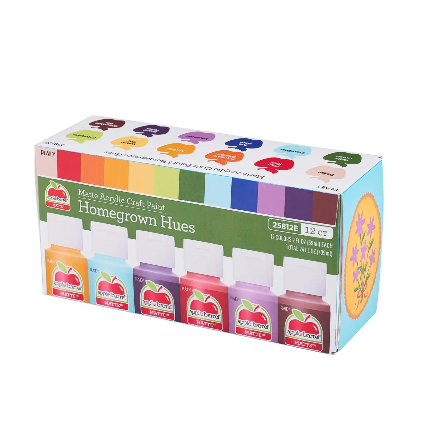 Paint - Acrylic - Matte homegrown hues Paint Set, 12-Piece