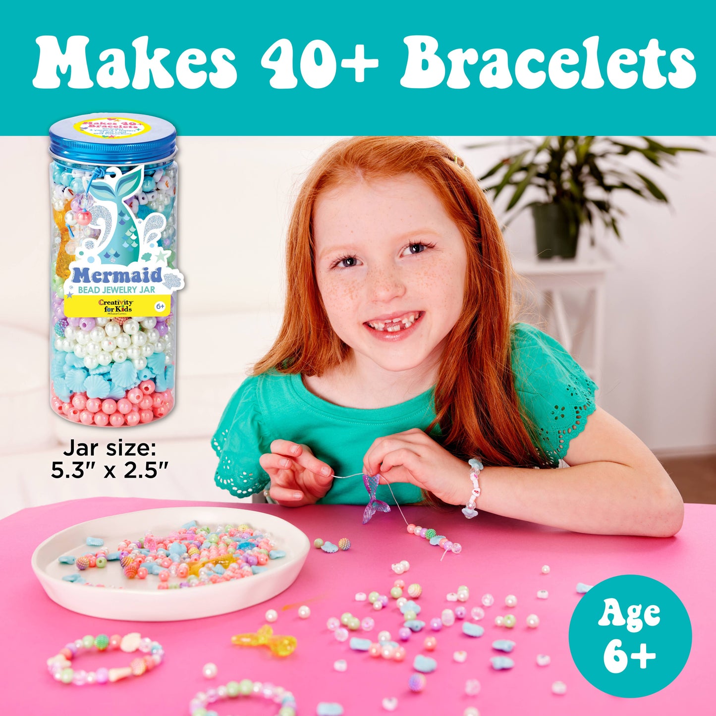 Jewelry - Jar Mermaid - DIY Bracelet Craft Kit for Kids