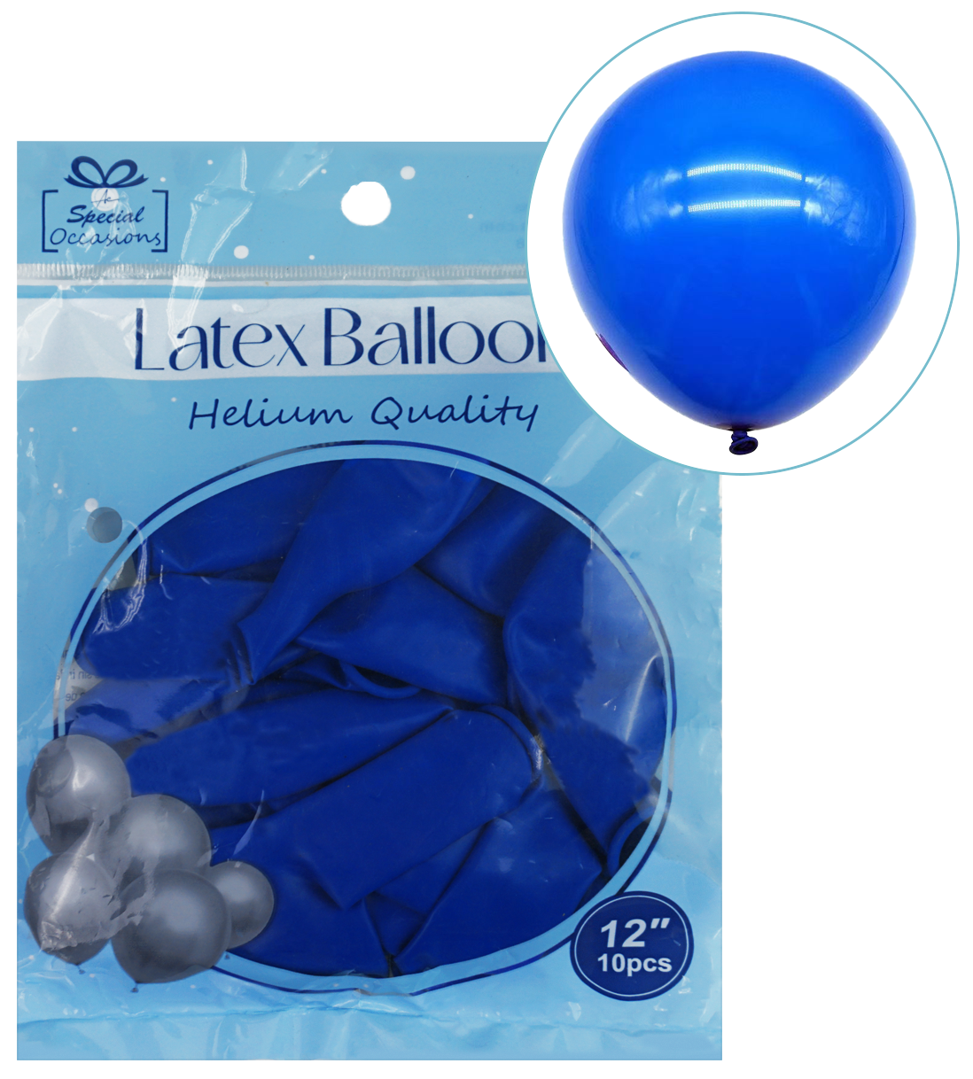 Balloons –Royal Blue Latex Party  12in 10ct