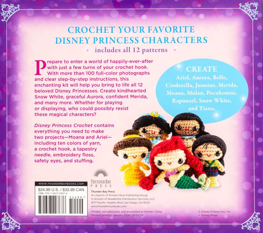 Book - Disney Princess Crochet by Editors of Thunder Bay Press: Kit - Paperback; 76 pages