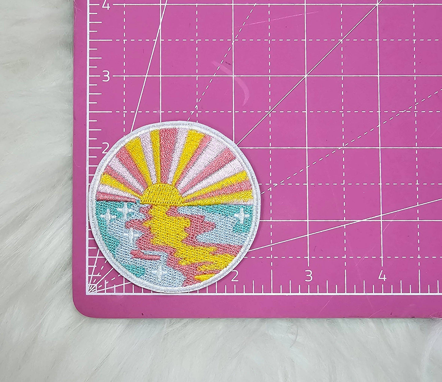 Patch - Pastel Sunset Embroidery Iron On Patch