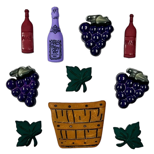 Buttons - Wine & Vineyard Craft & Sewing Button Assortment