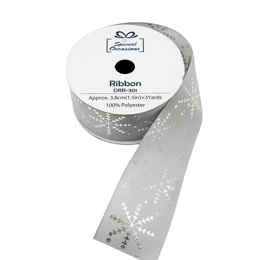 Ribbon - Snowflake Ribbon 1.5"X 3 Yards