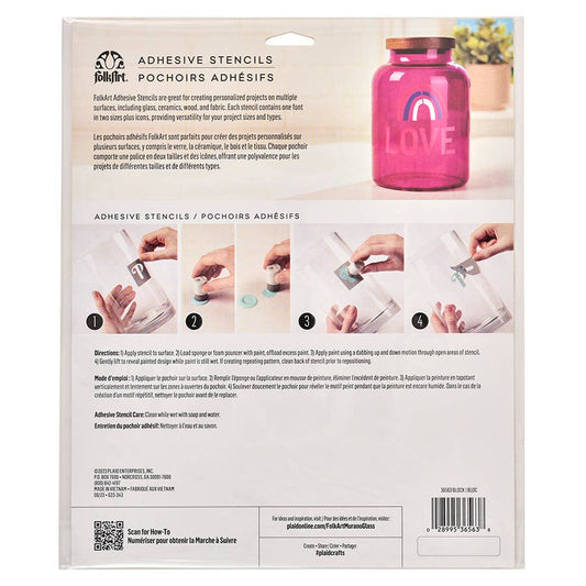 Stencils - Block Adhesive 3-Piece