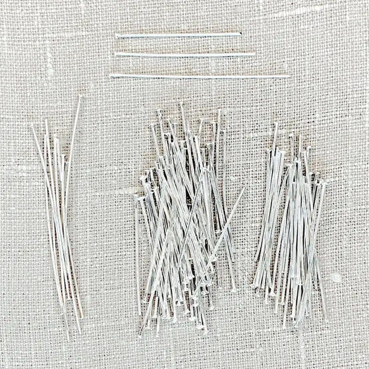 Jewelry - Silver Flat Head Pins 100pc Assortment