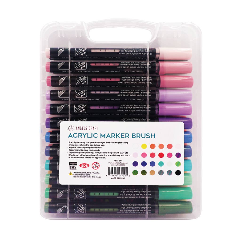 Markers - Acrylic Brush 24ct with Organizer Case – Premium Art
