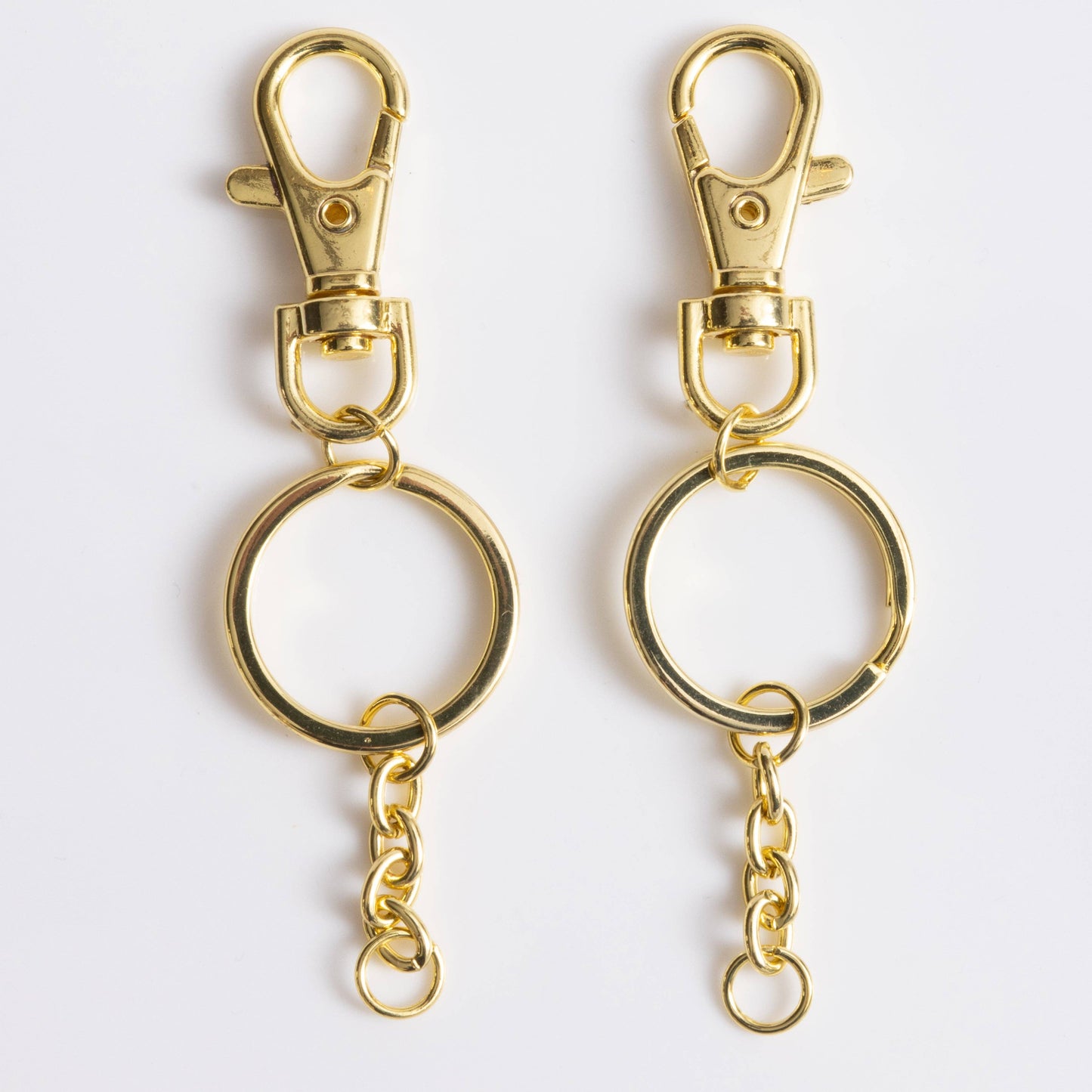 Jewelry - Gold Classic Key Rings with Lobster Clasp 2pc Set