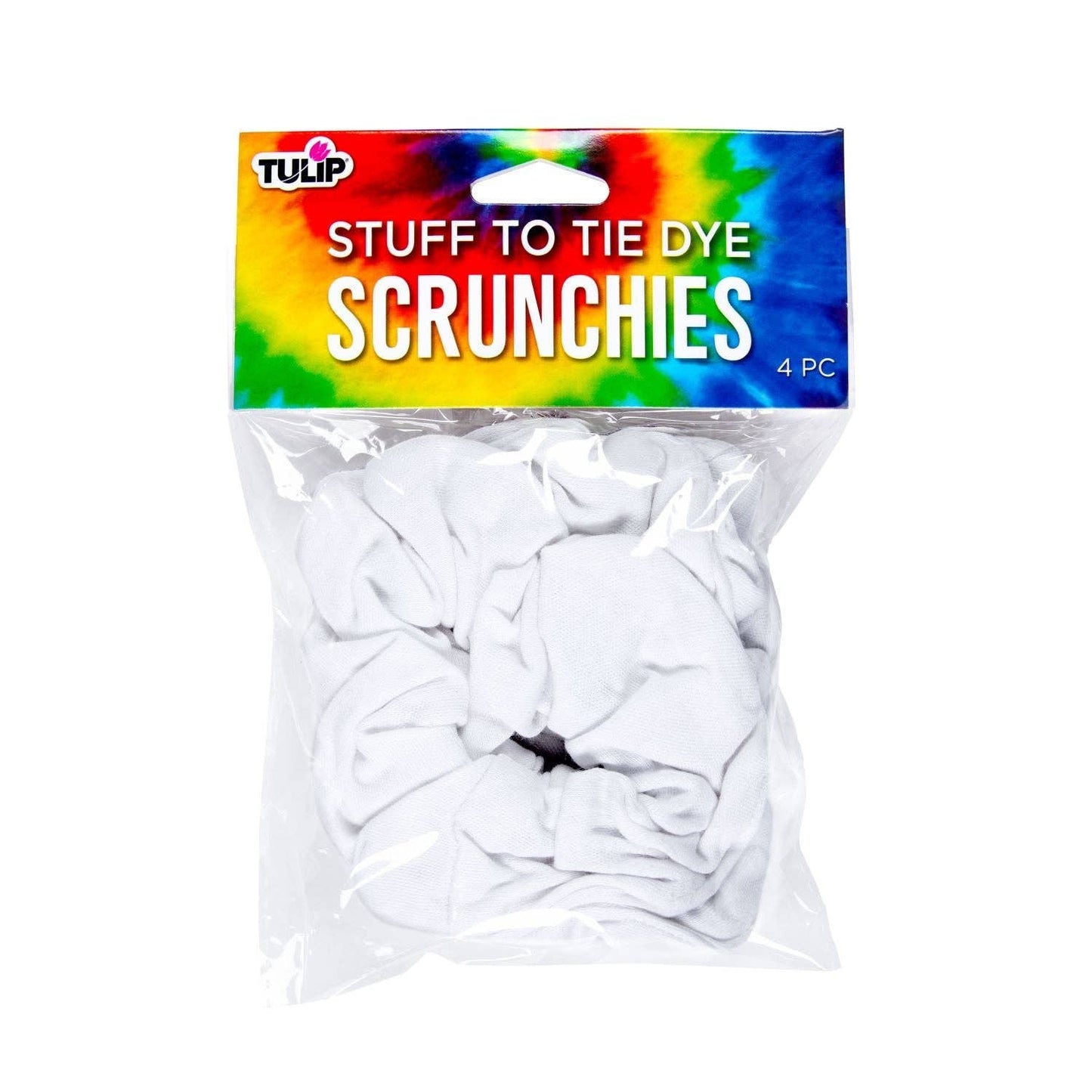Tulip Scrunchies White 4 Pack