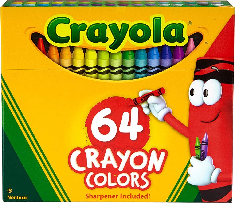 Crayons - 64 Count Crayola Crayons with Sharpener