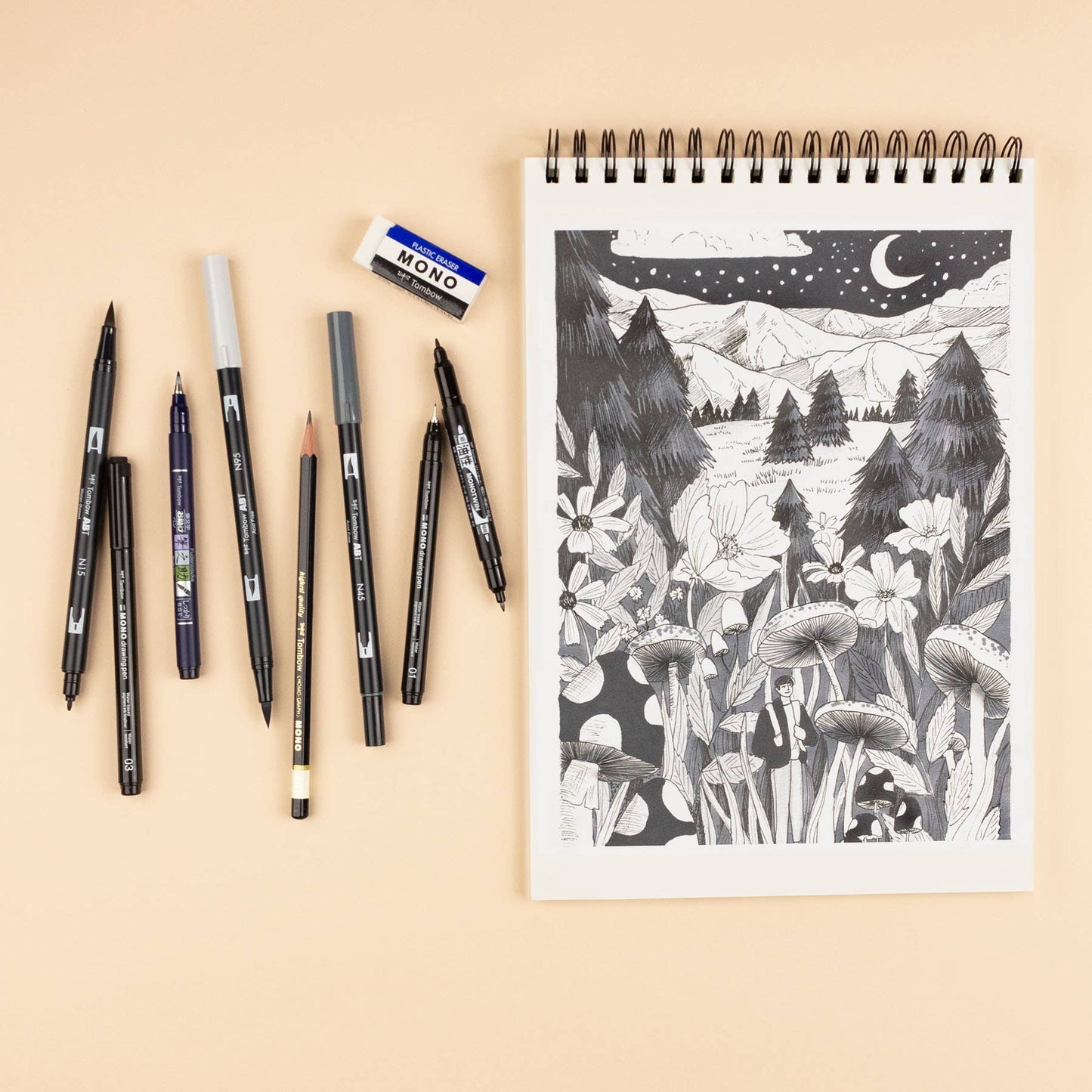 Pencils & Pens - Illustration Set