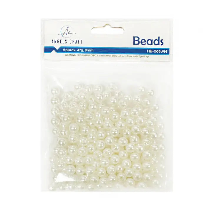 Beads - Pearl Bead Mix - Ivory White