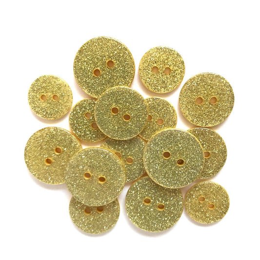 Buttons - Lemon Sparkle Craft Buttons for Sewing