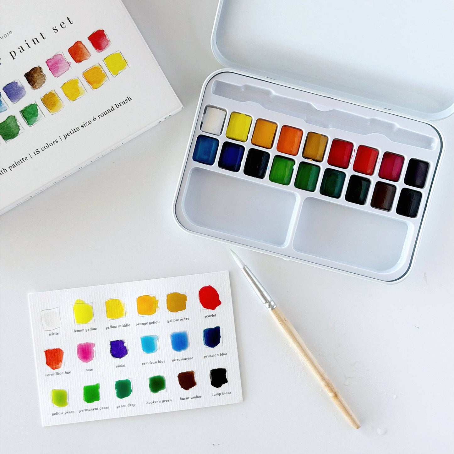 Paint - Watercolor paint set 18 colors with brush