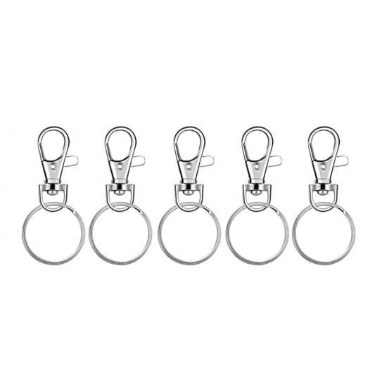 Key Ring - w/ Swivel Snap Hooks 5-ct