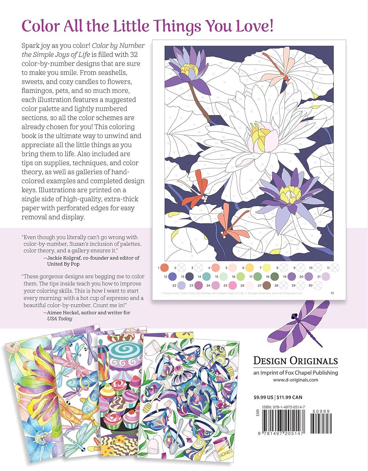 Coloring Book - Color by Number the Simple Joys of Life