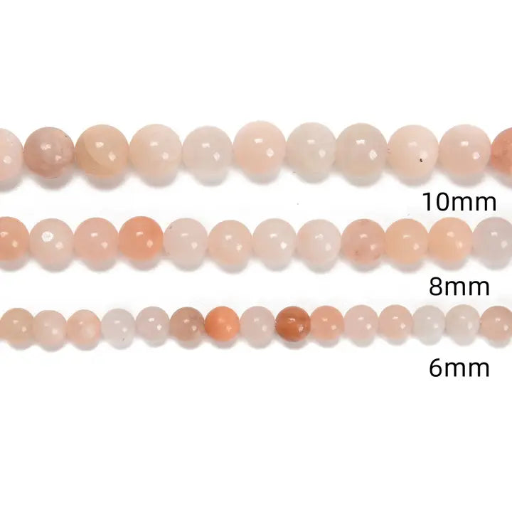 Beads - Pink Aventurine Smooth Round Beads 10mm 15.5" Strand