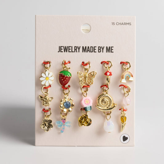 Jewelry - Cottagecore Enamel Charms Woodland Cute Charms Set of 15 Gold Girlie Charms