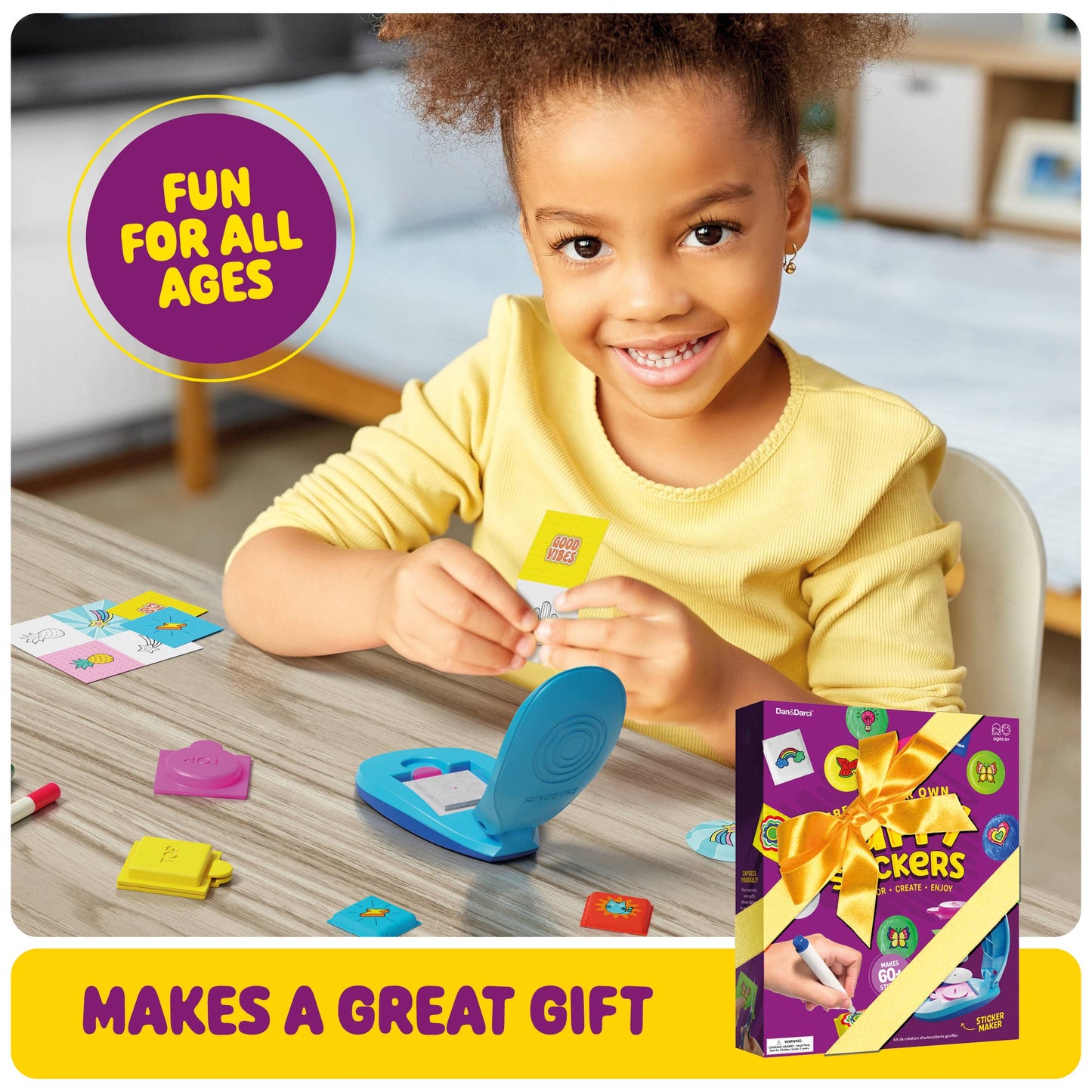 Crafting Kits - Puffy Sticker Maker Kit for Kids - Make Your Own 3D Stickers