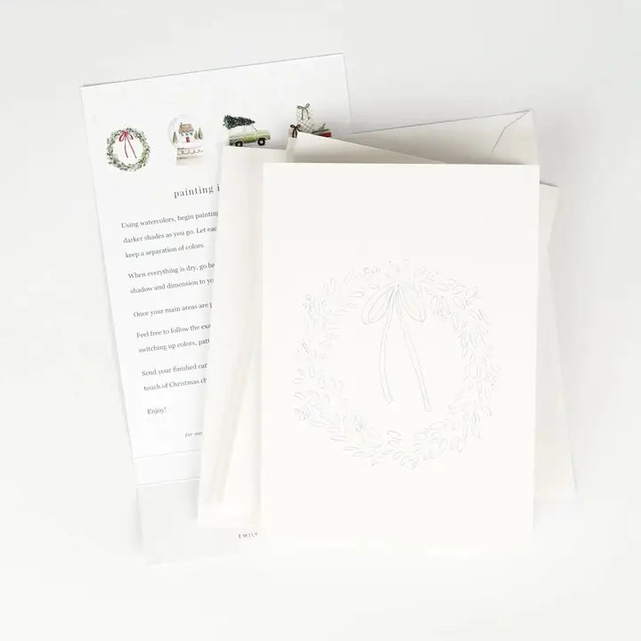 Notecards - Christmas Cheer Paintable Watercolor Notecard Set