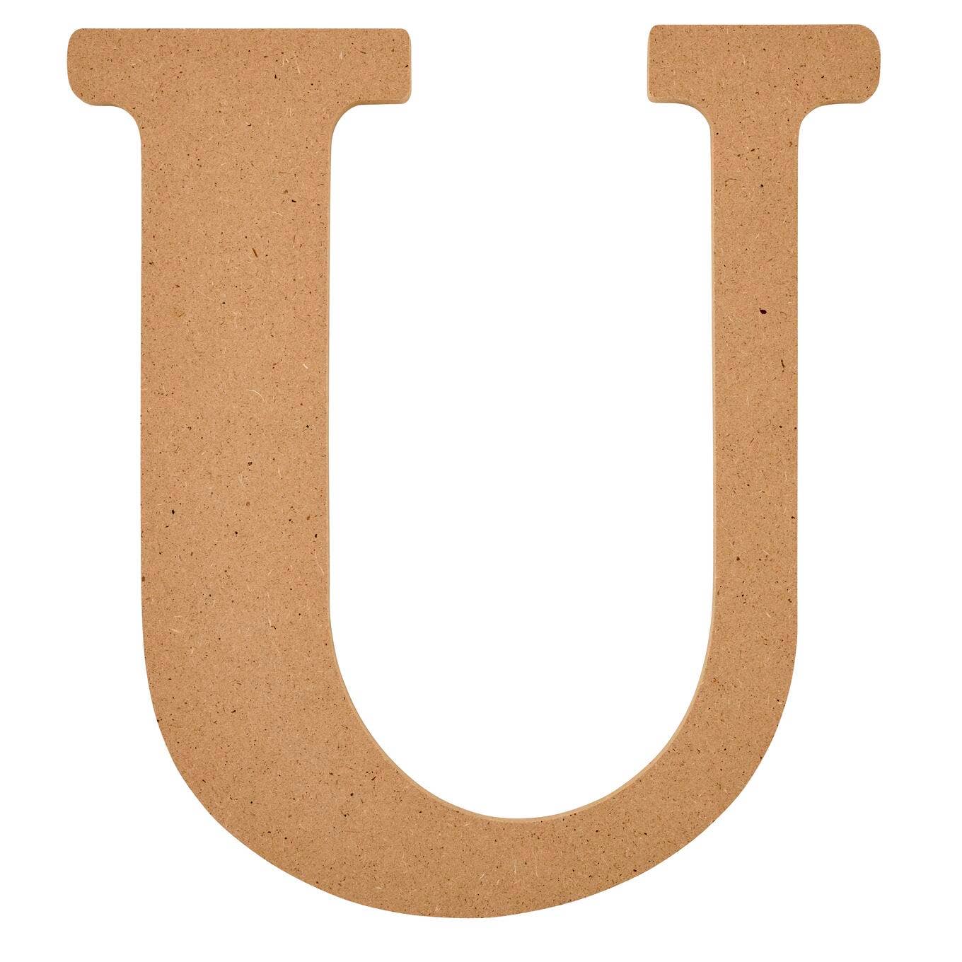 Wood - 8 inch MDF Letter - U