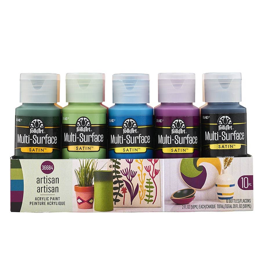 Paint - Acrylic - Multi-Surface Satin  Artisan Paint Set 10-Piece