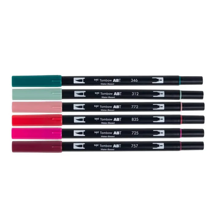 Markers - Dual Brush Pen Art Markers, Very Berry, 6-Pack