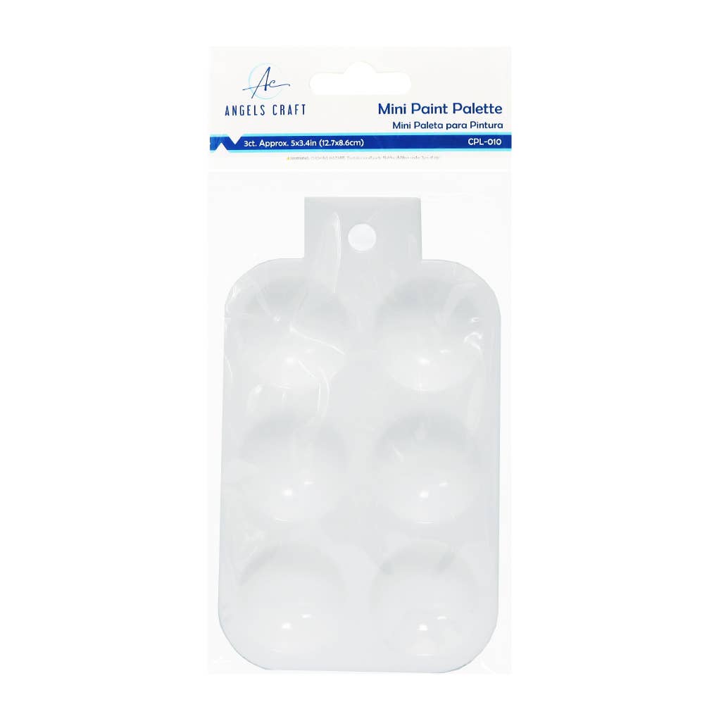 Palette - Plastic Mini Paint Palette Set for Art and Crafts, 3-Pack