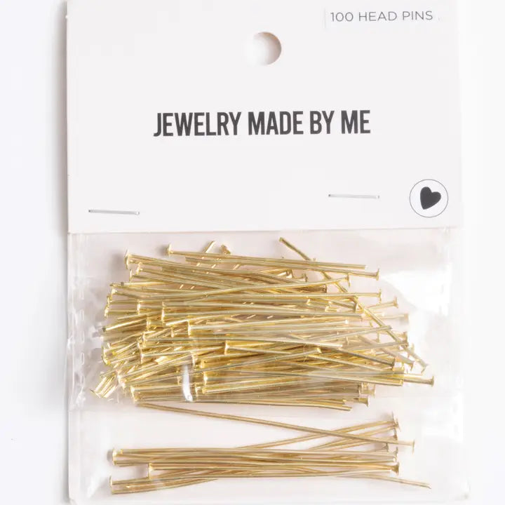Jewelry - Gold Flat Head Pins 100pc Assortment