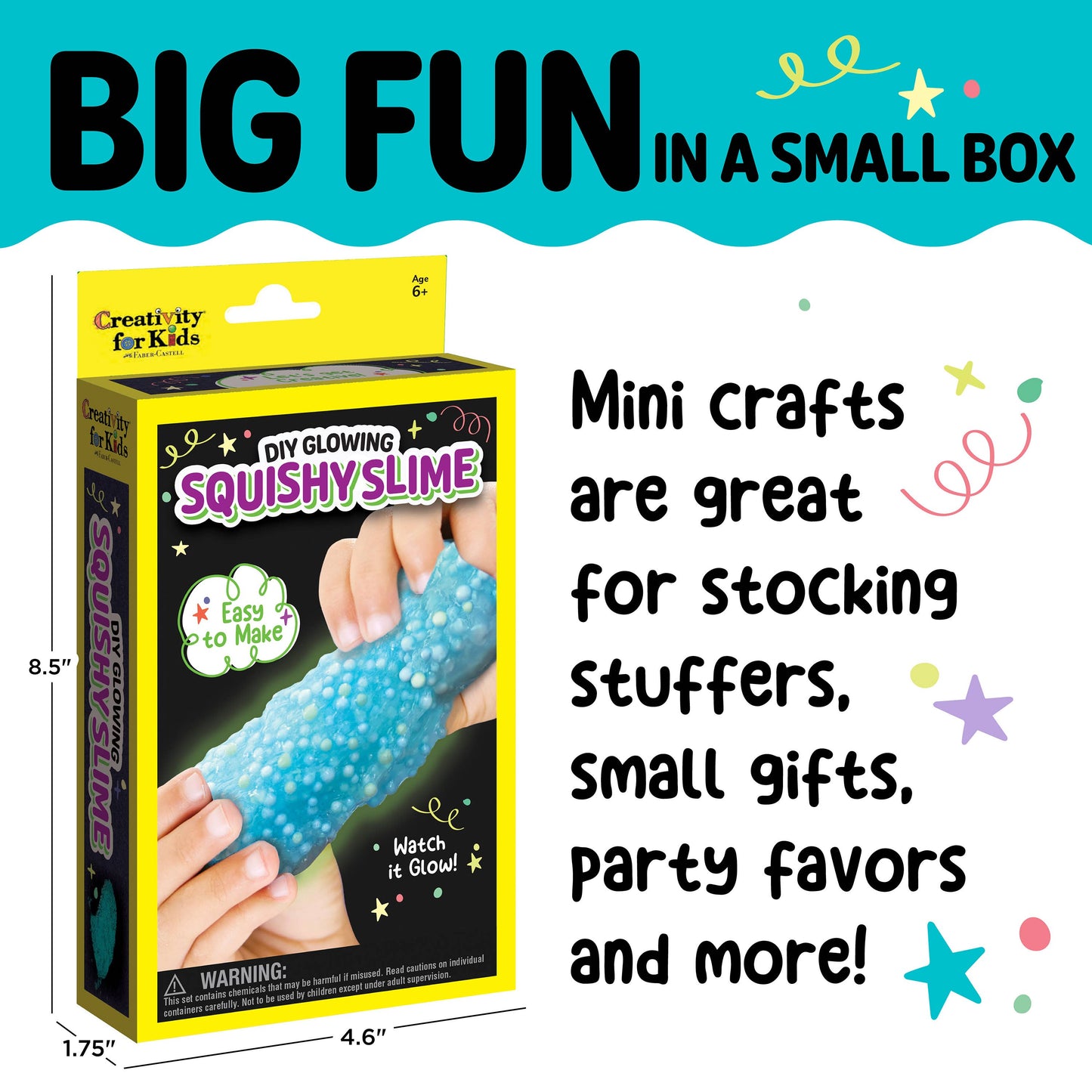 Craft Kit - DIY Glowing Squishy Slime Mini Kit for Kids