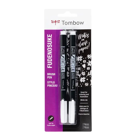 Pens - Fudenosuke Brush Pens, White 2-Pack