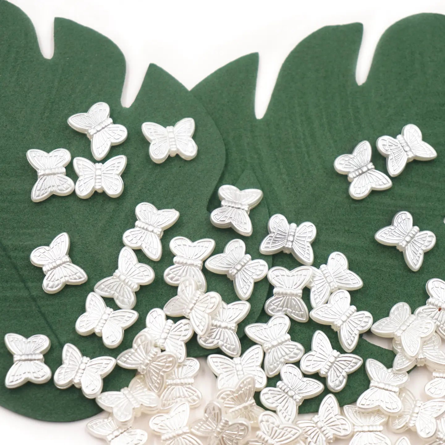 Beads - Pearl Butterfly Beads 12mm