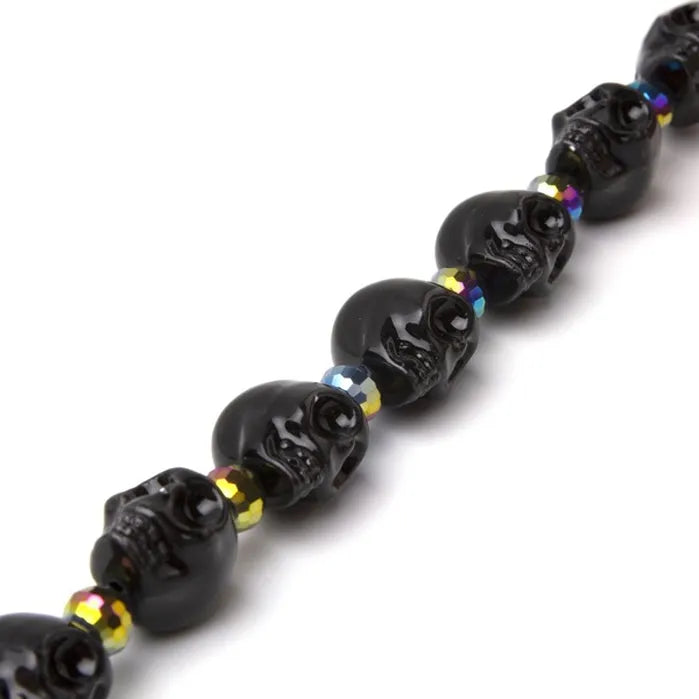 Beads - Cousin DIY Ceramic Strand 7in/17.8cm Skull Beads