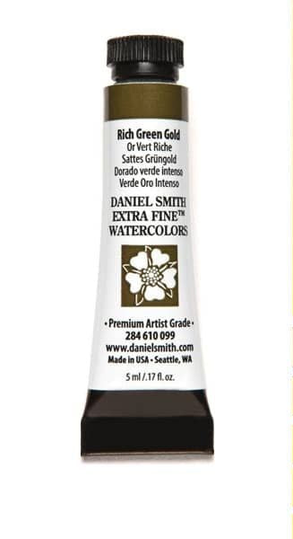 Paint - Daniel Smith Extra Fine Watercolor Paint 5ml Tube - Rich Green Gold