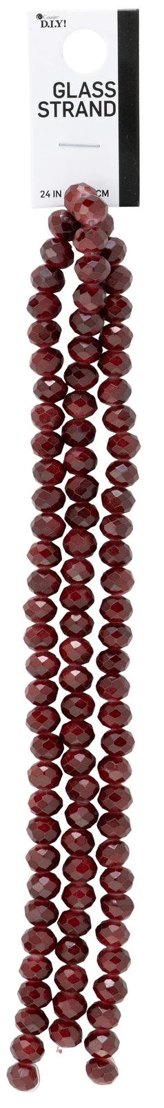 Beads - Cousin DIY Glass Crystal Tie-Dye Bead Strand Lava Red 24" 99/Pkg