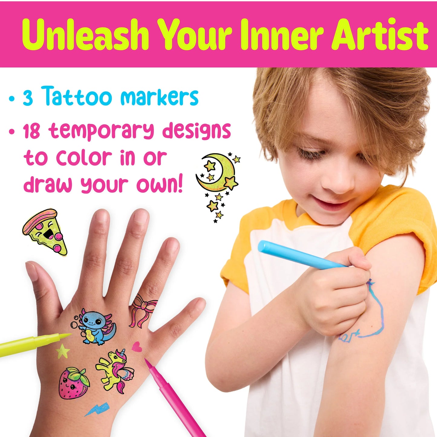 Craft Kit - Color In Neon Tattoos