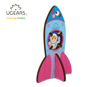 Model Kit - Wooden Paintable Model for Kids - Rocket